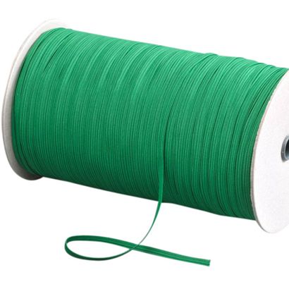 Flat elastic band 5 mm green  | 500 m