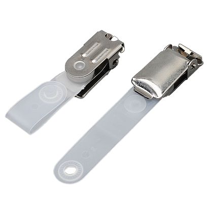 ID lever clips with plastic strap 