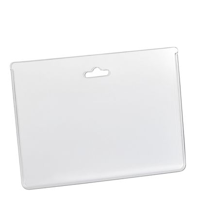 ID pockets for credit card size, landscape, rigid PVC, with euro hole 