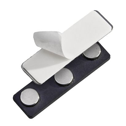 Magnet for name badges, self-adhesive 3 magnets | 45 x 13 mm