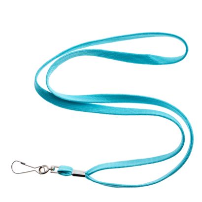 Lanyard, šířka 10 mm světle modrá  | s otočným kovovým háčkem 