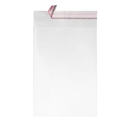 Bags with flap, PE foil, permanent, transparent 225 x 310 mm