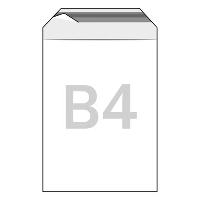 Bags with flap, PE foil, permanent, transparent 250 x 350 mm