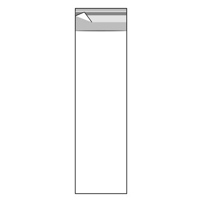 Bags with flap, OPP foil, recloseable, transparent 50 x 180 mm