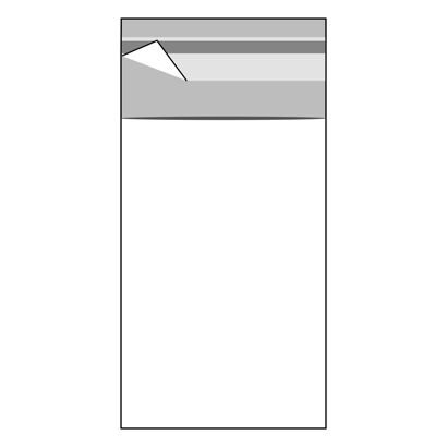 Bags with flap, OPP foil, recloseable, transparent 60 x 120 mm