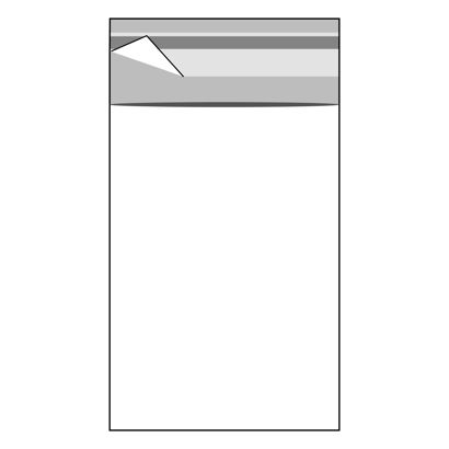 Bags with flap, OPP foil, recloseable, transparent 70 x 100 mm