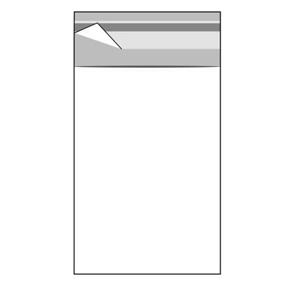 Bags with flap, OPP foil, recloseable, transparent 80 x 120 mm