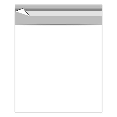 Bags with flap, OPP foil, recloseable, transparent 100 x 100 mm