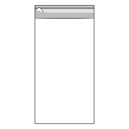 Bags with flap, OPP foil, recloseable, transparent 150 x 300 mm