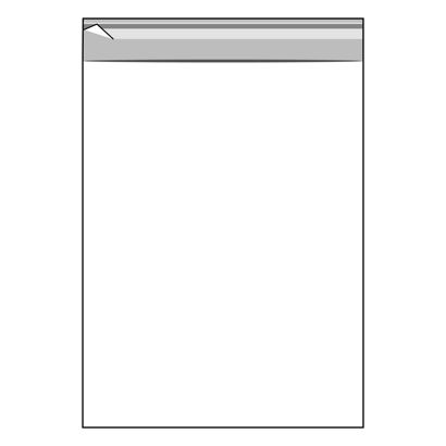 Bags with flap, OPP foil, recloseable, transparent 250 x 350 mm