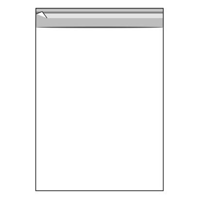 Bags with flap, OPP foil, recloseable, transparent 300 x 400 mm