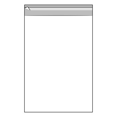 Bags with flap, OPP foil, recloseable, transparent 310 x 440 mm - A3