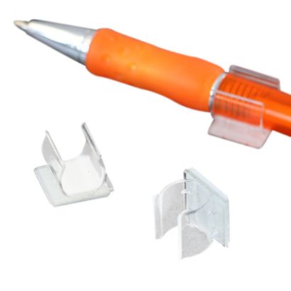 Pen holders, self-adhesive 12 x 15 mm  | transparent 