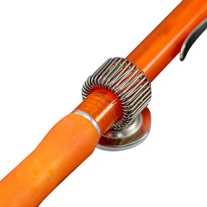Pen holders, made of metal, self-adhesive 