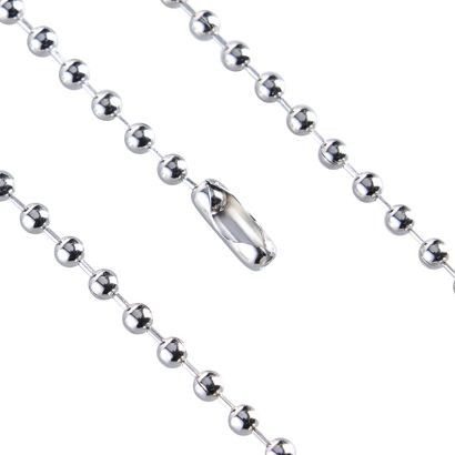 Ball chains with connector 300 mm | 3.2 mm | silver  |  