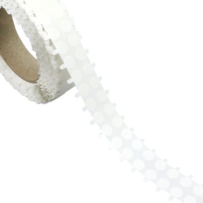 Double-sided adhesive discs, PET-foil, permanent/low 10 mm | 5000 pcs