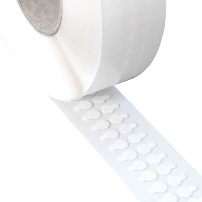 Oboustranné lepicí body s čistým akrylátem, tloušťka 1 mm, silná přilnavost/silná přilnavost 