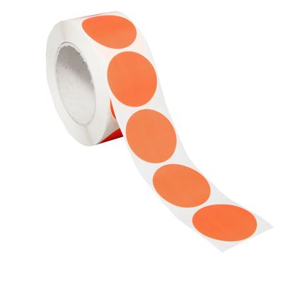 Coloured adhesive discs made of paper 40 mm | null