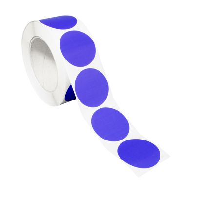 Coloured adhesive discs made of paper 40 mm | null