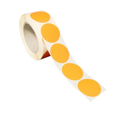Coloured adhesive discs made of paper 40 mm | null