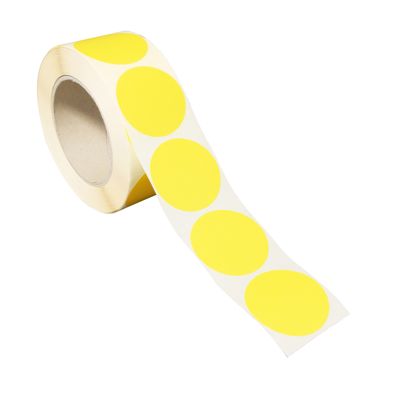 Coloured adhesive discs made of paper 50 mm | null