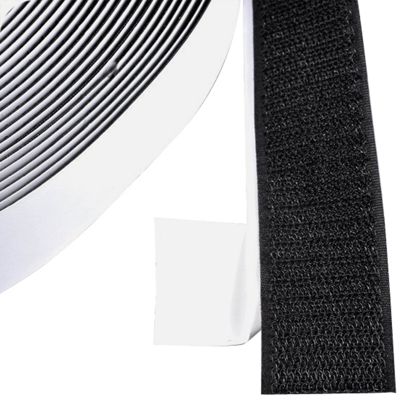 Hook tape self-adhesive, for hook and loop fasteners (roll with 25 m) 