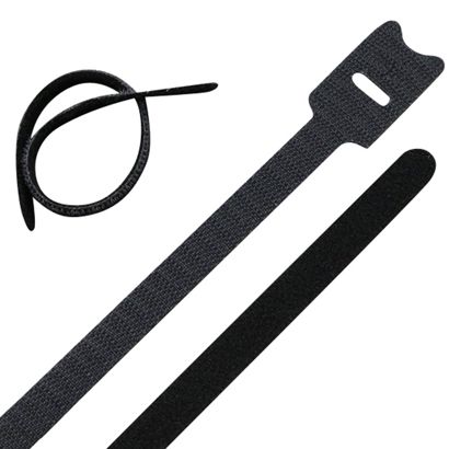 Vázací páska na kabely se suchým zipem, 202 x 12 mm, černá 