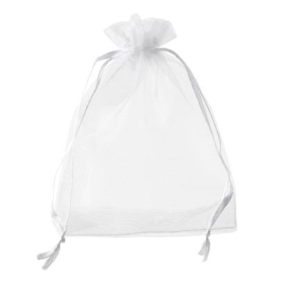 Organza bags with satin ribbon-drawstring null | 75 x 100 mm