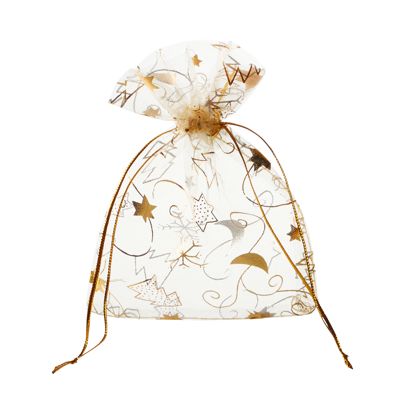 Christmas organza bags 80 x 100 mm  | Christmas 