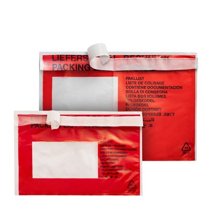 Packing list envelopes, imprint "Packing list/Invoice", PE foil 