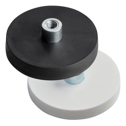 Rubber-coated magnets with socket screw 