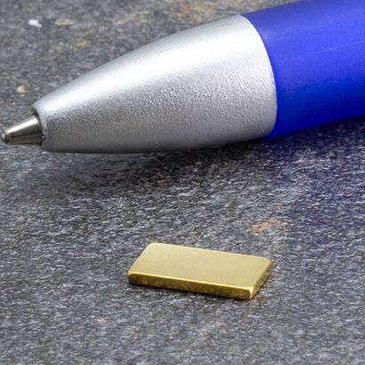 Kvádrové magnety z neodymu, pozlacené 