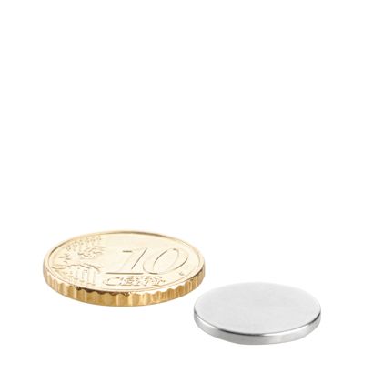 Kotoučové magnety z neodymu, samolepicí 15 mm x 1,5 mm  | stříbrná  | 3M 4920 