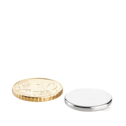 Kotoučové magnety z neodymu, samolepicí 18 mm x 2 mm  | stříbrná  | 3M 4920 