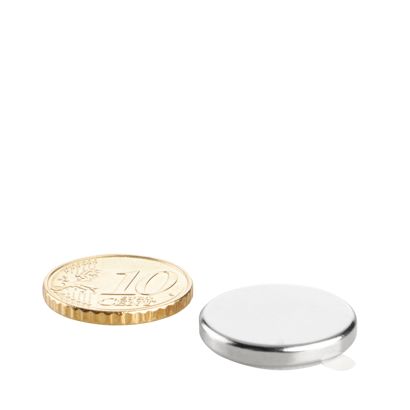 Kotoučové magnety z neodymu, samolepicí 20 mm x 3 mm  | stříbrná  | 3M 4920 