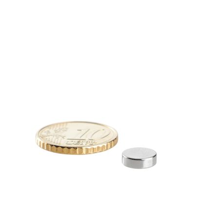 Disc magnets neodymium 8 mm x 3 mm   | N35, axial (parallel to the height) 