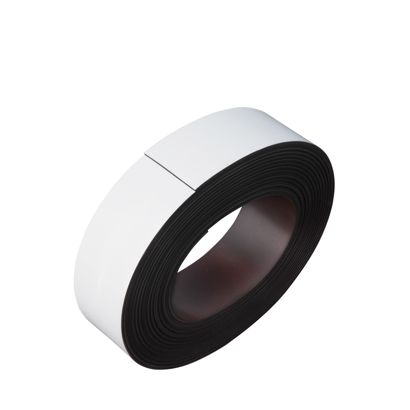 Coloured magnetic tape 40 mm | white | 10 m | 1 mm
