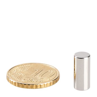 Tyčové magnety z neodymu, poniklované 6 mm | 13 mm