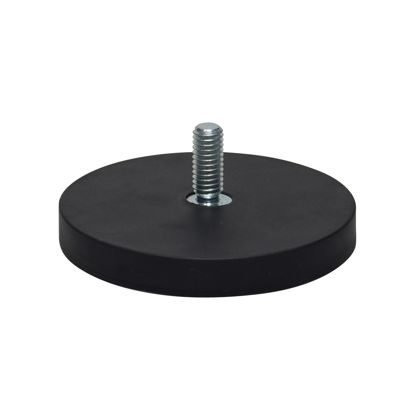 Rubber-coated magnets with thread 57 mm | null | M6x15 mm