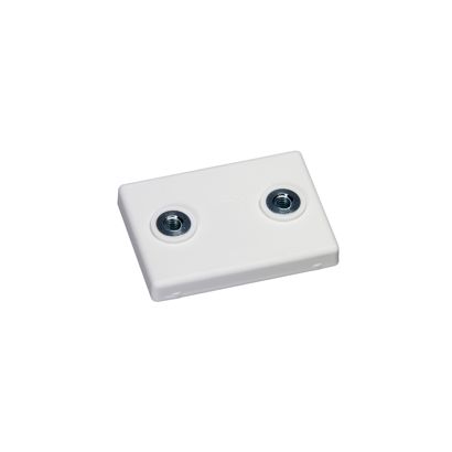 Rubber-coated magnets, rectangular, with internal thread null | 2x M4x4,5 mm | 14,9 kg