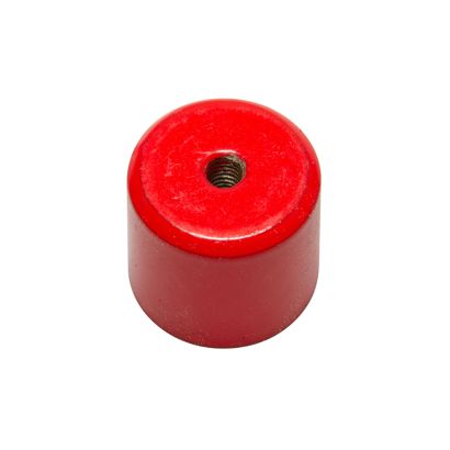 Tyčový přídržný magnet AlNiCo s vnitřním závitem 27 mm | červená 