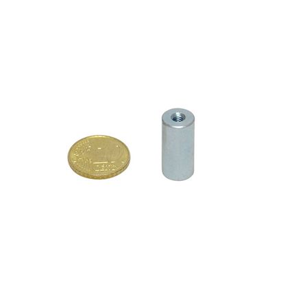 Tyčový přídržný neodymový magnet s vnitřním závitem 10 mm | 20 mm
