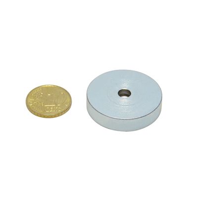 SmCo pot magnets with bore and counterbore 32 mm
