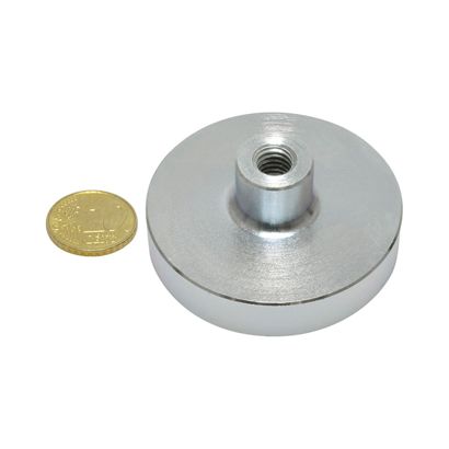 Pot magnet with screw socket, neodymium 50 mm | null