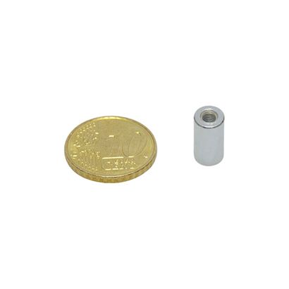 Hrncový magnet se závitovým pouzdrem, neodymový 6 mm | null