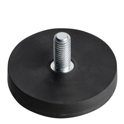 Rubber-coated magnets with thread 31 mm | null | M5x12 mm