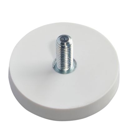 Rubber-coated magnets with thread 31 mm | null | M5x12 mm