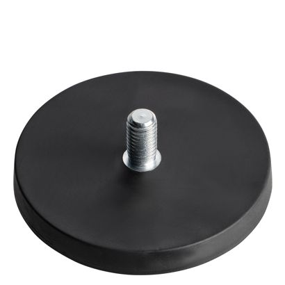 Pogumované magnety se závitem černá  | 66 mm | M8x15 mm 