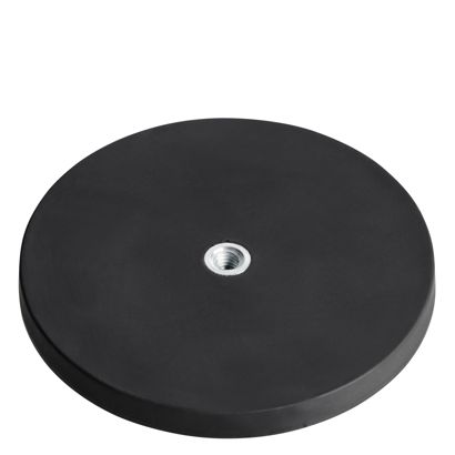 Pogumované magnety s vnitřním závitem černá  | 88 mm