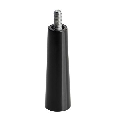 Plastic handle with threaded pin, black M4x8 mm